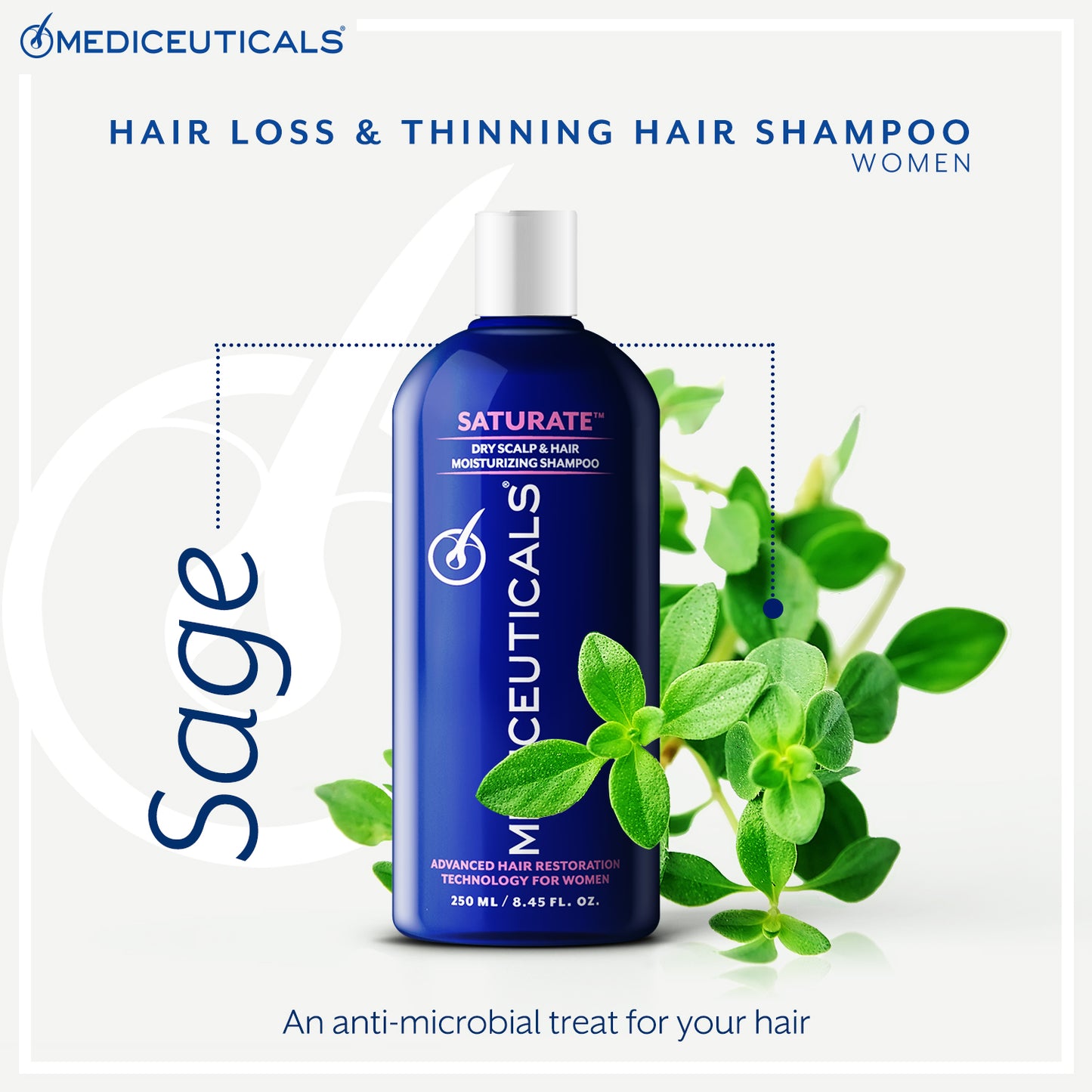 MEDICEUTICALS SATURATE™  Anti Hair-loss Shampoo for Women