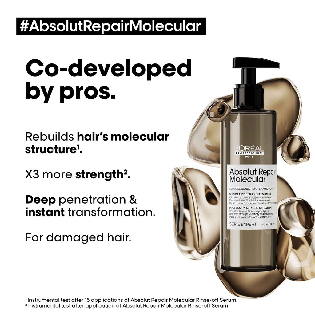 L'Oreal Absolut Repair Molecular Deep molecular repairing hair rinse-off serum 250ml