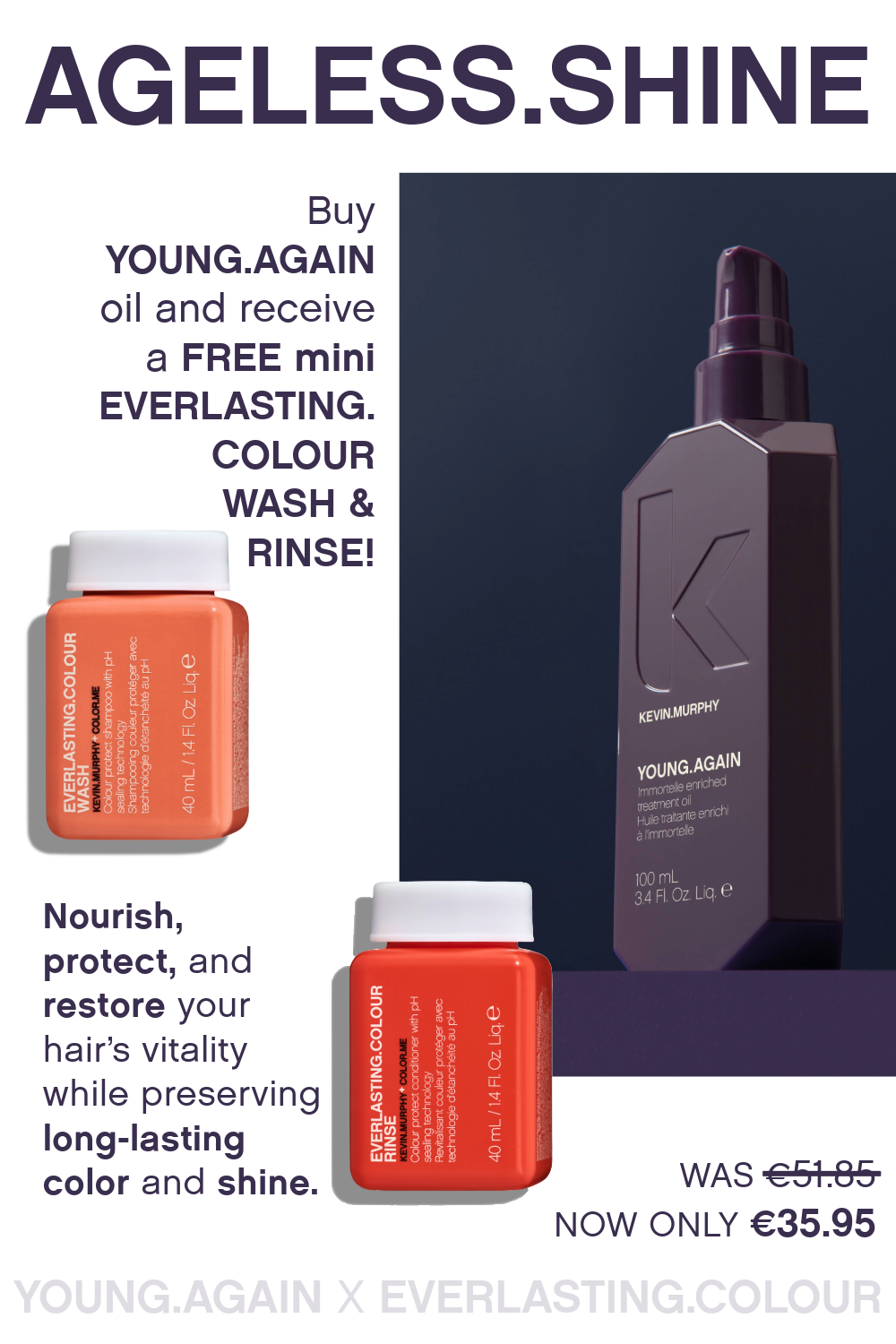 KEVIN MURPHY YOUNG.AGAIN LEAVE-IN TREATMENT OIL 100ml OFFER