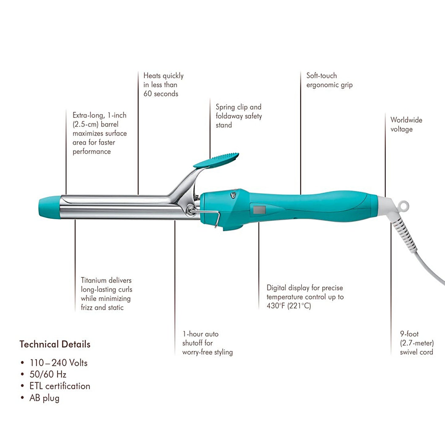 Moroccanoil Everlasting Curl Titanium Curling Iron